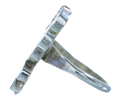 Zuni Multicolor Inlay Thunderbird Sterling Silver Ring Size 7-1/4 RX106548